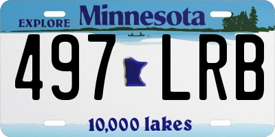 MN license plate 497LRB