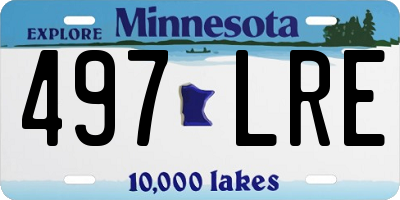 MN license plate 497LRE