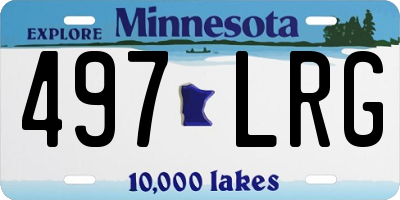 MN license plate 497LRG