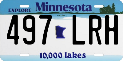 MN license plate 497LRH