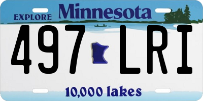 MN license plate 497LRI
