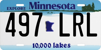 MN license plate 497LRL