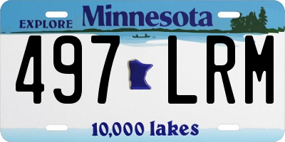 MN license plate 497LRM