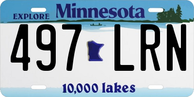 MN license plate 497LRN