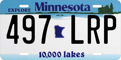 MN license plate 497LRP