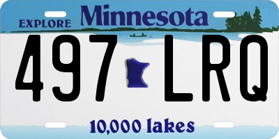MN license plate 497LRQ