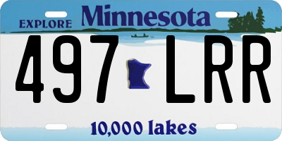 MN license plate 497LRR