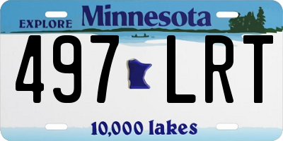 MN license plate 497LRT