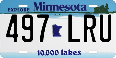MN license plate 497LRU