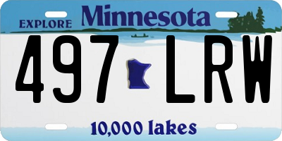 MN license plate 497LRW
