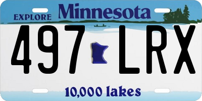 MN license plate 497LRX