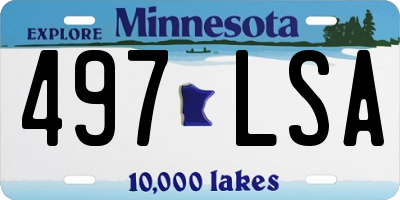 MN license plate 497LSA