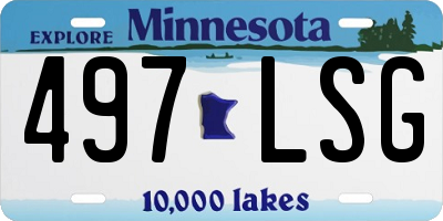 MN license plate 497LSG