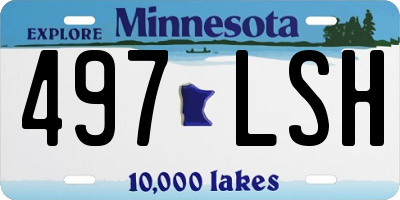 MN license plate 497LSH