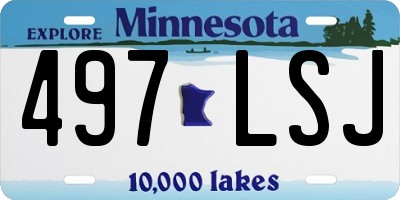 MN license plate 497LSJ