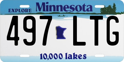 MN license plate 497LTG