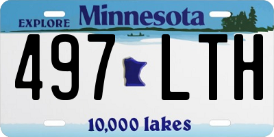 MN license plate 497LTH