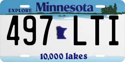 MN license plate 497LTI