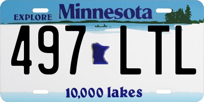 MN license plate 497LTL