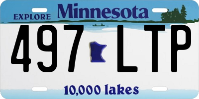 MN license plate 497LTP