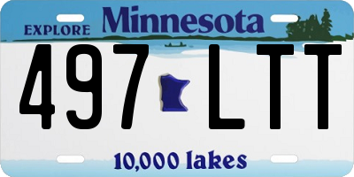MN license plate 497LTT