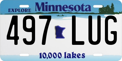 MN license plate 497LUG