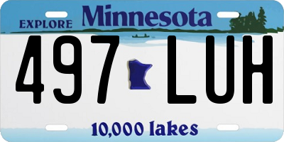 MN license plate 497LUH