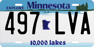 MN license plate 497LVA