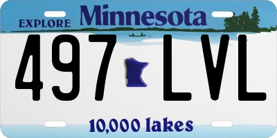 MN license plate 497LVL