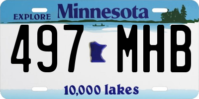 MN license plate 497MHB