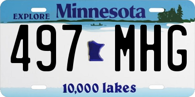 MN license plate 497MHG