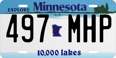 MN license plate 497MHP