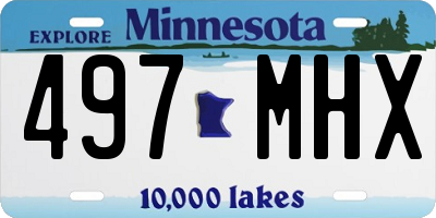 MN license plate 497MHX
