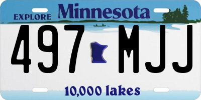 MN license plate 497MJJ