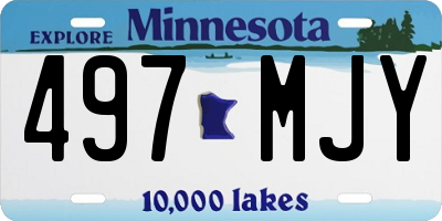 MN license plate 497MJY