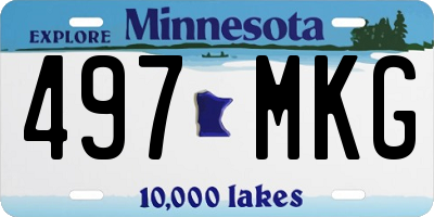 MN license plate 497MKG