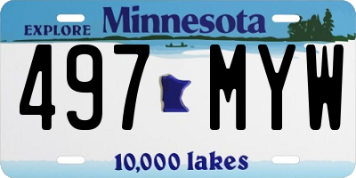 MN license plate 497MYW