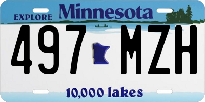 MN license plate 497MZH