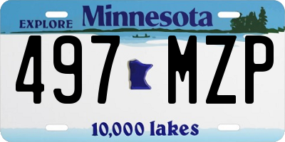 MN license plate 497MZP