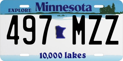 MN license plate 497MZZ