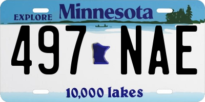 MN license plate 497NAE