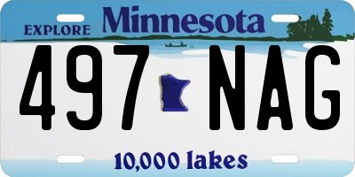 MN license plate 497NAG