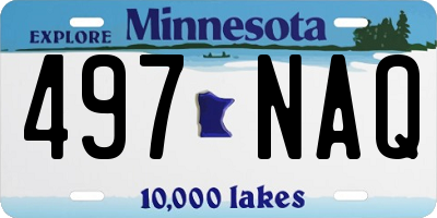 MN license plate 497NAQ