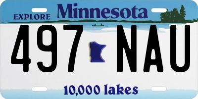 MN license plate 497NAU