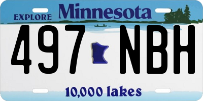 MN license plate 497NBH