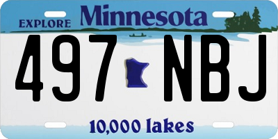 MN license plate 497NBJ