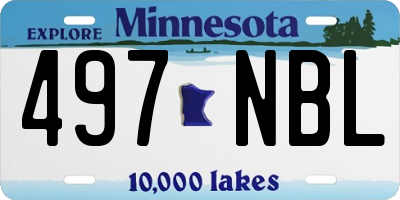 MN license plate 497NBL