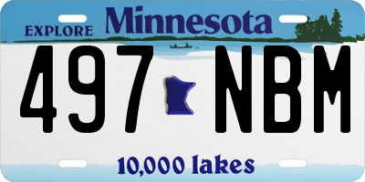 MN license plate 497NBM