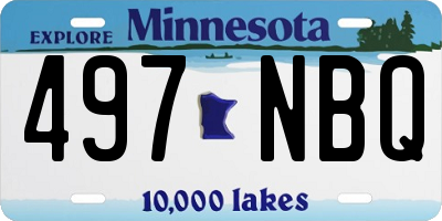 MN license plate 497NBQ