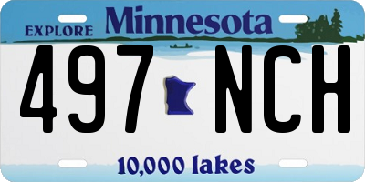 MN license plate 497NCH